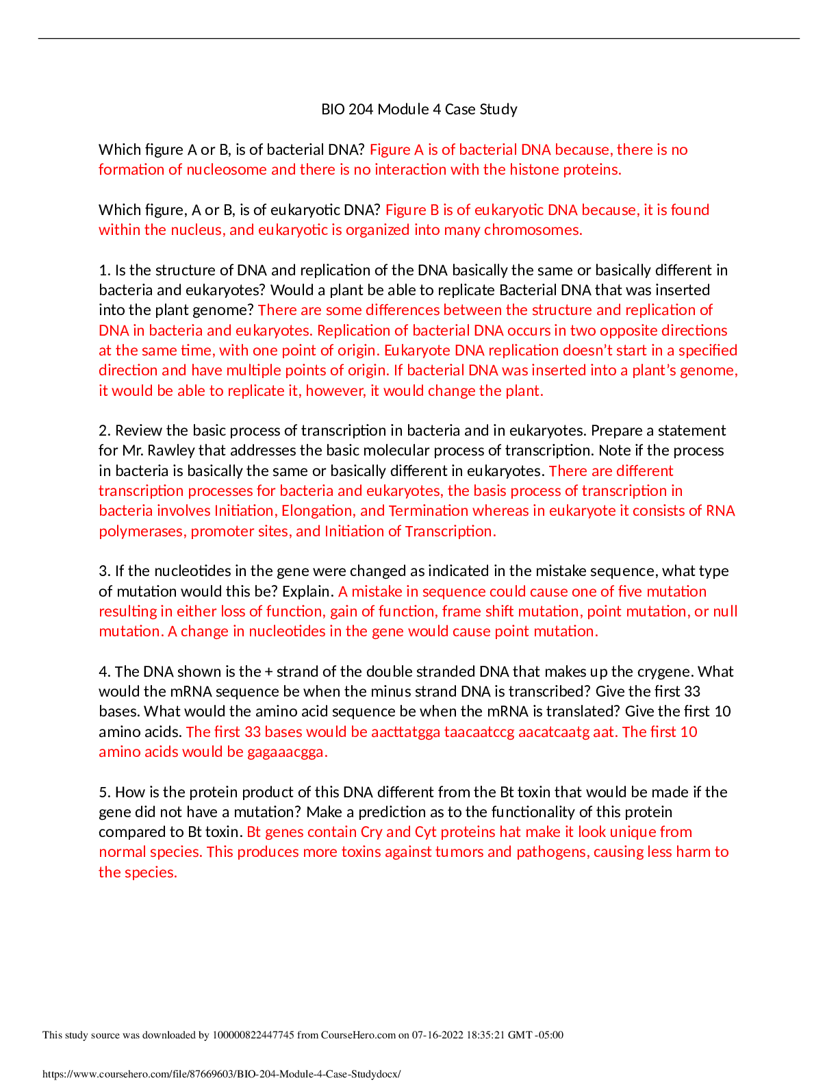 Preview image for BIO 204 Module 4 Case Study